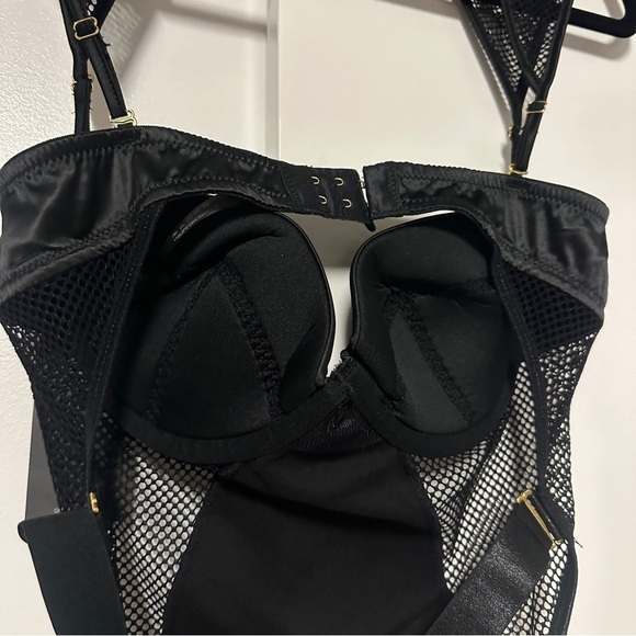 Oh La La Cheri Sexy Lingerie BLK Strappy Teddy Harness Straps NWT Size Medium - Picture 7 of 9